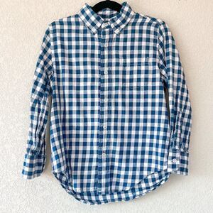 Crewcuts Checkered Long Sleeve Button Up Shirt, Size 6-7